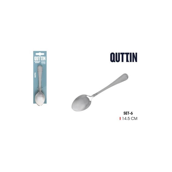 PACK 6 CUCHARAS POSTRE 14.5CM SOFIA QUTTIN