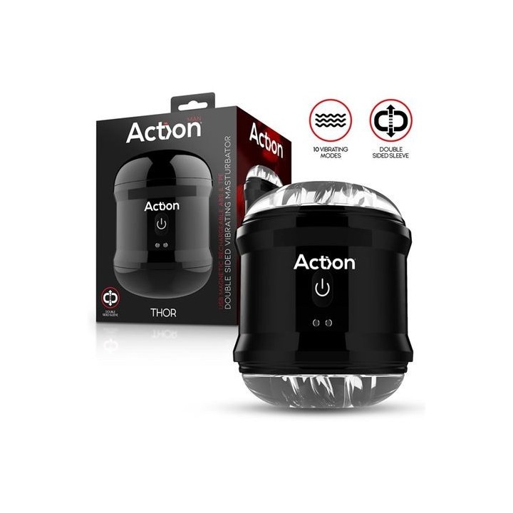 MASTURBADOR MASCULINO DOBLE ORIFICIO ACTION THOR