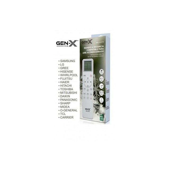 MANDO UNIVERSAL PARA AIRES ACONDICIONADOS AC-2116 GEN-X