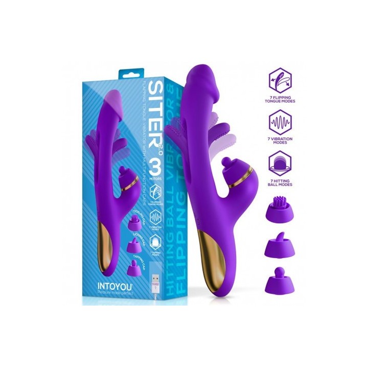 VIBRADOR CON LENGUA Y CABEZALES INTERCAMBIABLES SITER 2.0 INTOYOU