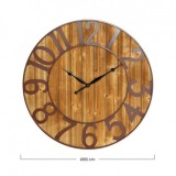 RELOJ DE PARED VINTAGE MADERA OSCURA 80CM