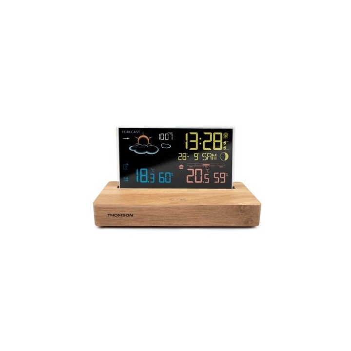 ESTACION METEOROLOGICA CON RELOJ DESPERTADOR CT610 THOMSOM