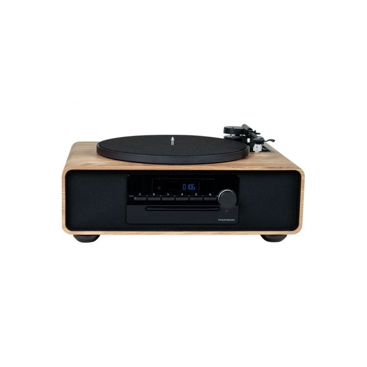 MICROCADENA CON TOCADISCOS | CD | FM | BT | USB | MADERA MIC300TT THOMSOM