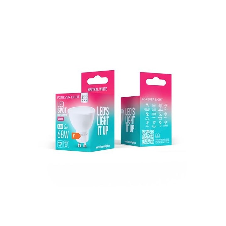 BOMBILLA LED GU10 9.5W 920 LUMEN LUZ BLANCA FOREVER