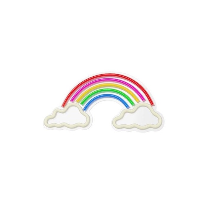 LAMPARA DECORATIVA NEON LED RAINBOW ON CLOUDS FOREVER