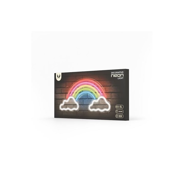 LAMPARA DECORATIVA NEON LED RAINBOW ON CLOUDS FOREVER