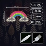 LAMPARA DECORATIVA NEON LED RAINBOW ON CLOUDS FOREVER