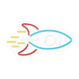 LAMPARA DECORATIVA NEON LED ROCKET FOREVER
