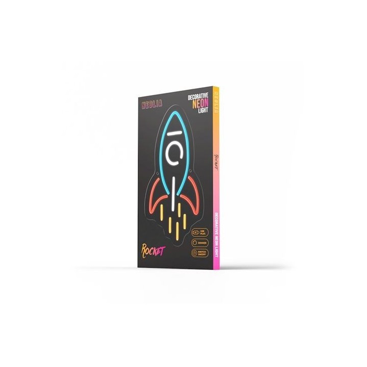 LAMPARA DECORATIVA NEON LED ROCKET FOREVER