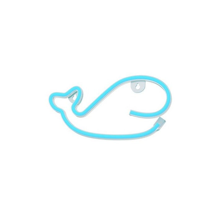 LAMPARA DECORATIVA NEON LED WHALE BLUE FOREVER