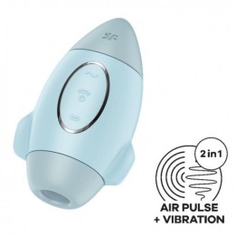 SUCCIONADOR Y VIBRADOR MISSION CONTROL AZUL SATISFYER