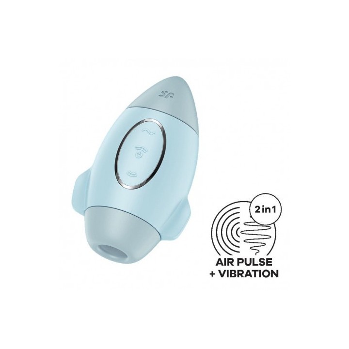 SUCCIONADOR Y VIBRADOR MISSION CONTROL AZUL SATISFYER