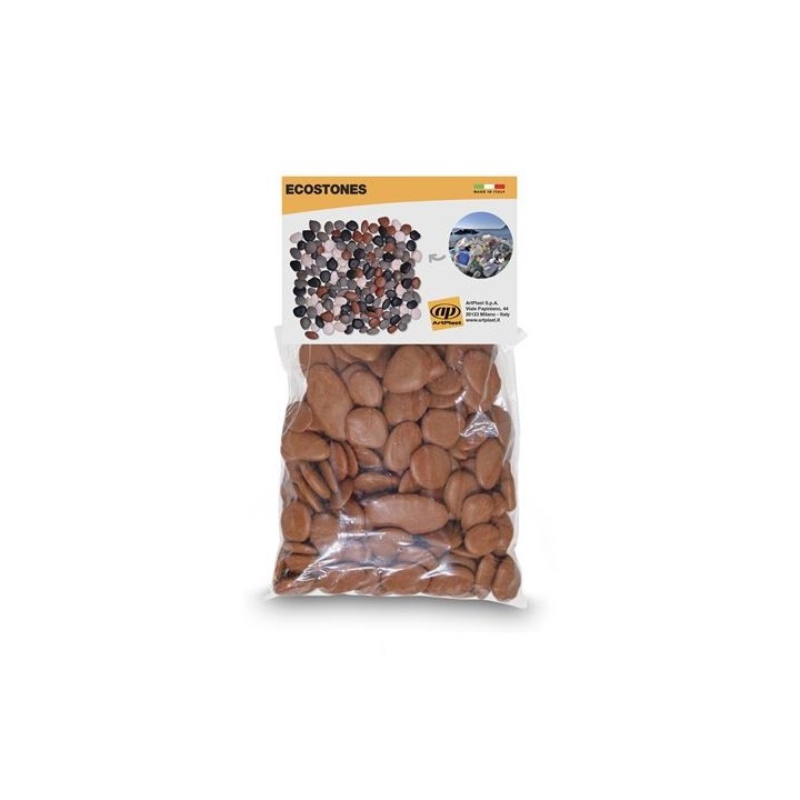 PIEDRAS DECORATIVAS JARDIN EN POLIPROPILENO REGENERADO 1KG TERRACOTA ARTPLA