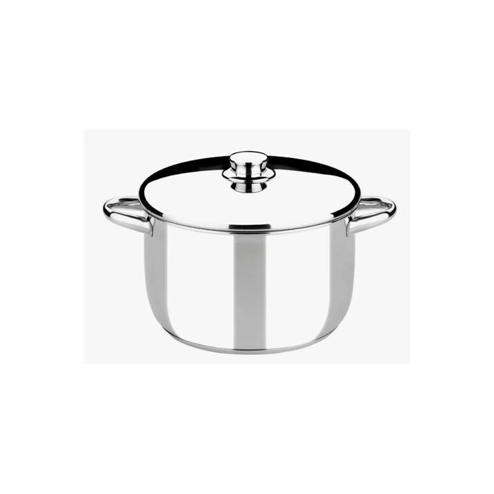 OLLA DE ACERO INOXIDABLE 20CM 4 LITROS OPTIMA CON TAPA ACERO MONIX