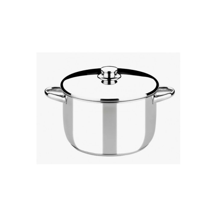 OLLA DE ACERO INOXIDABLE 24CM 6 LITROS OPTIMA CON TAPA ACERO MONIX