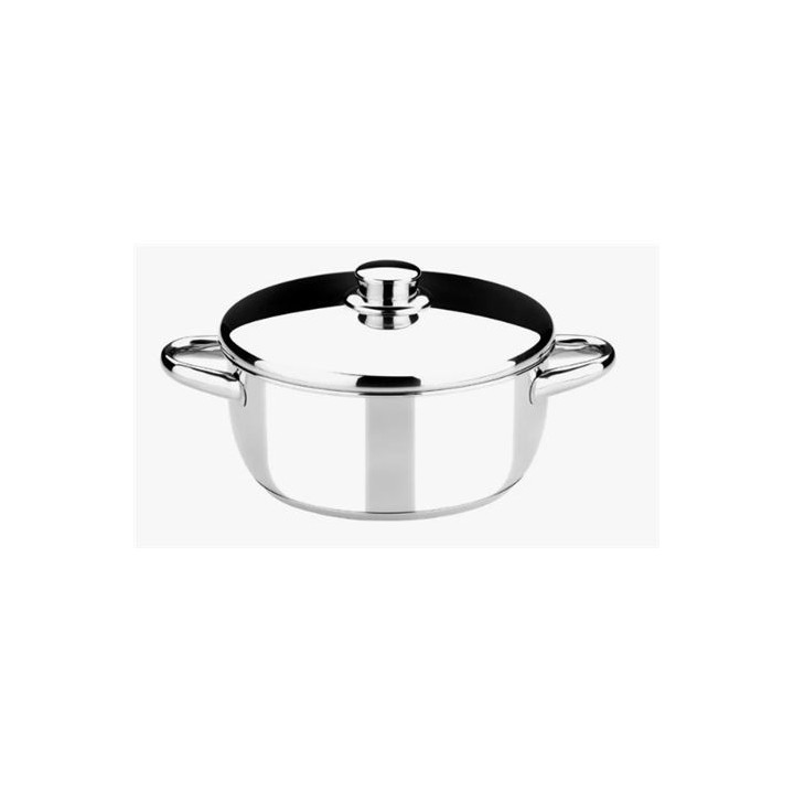 CACEROLA ACERO INOXIDABLE 20CM 2.5 LITROS OPTIMA CON TAPA ACERO MONIX