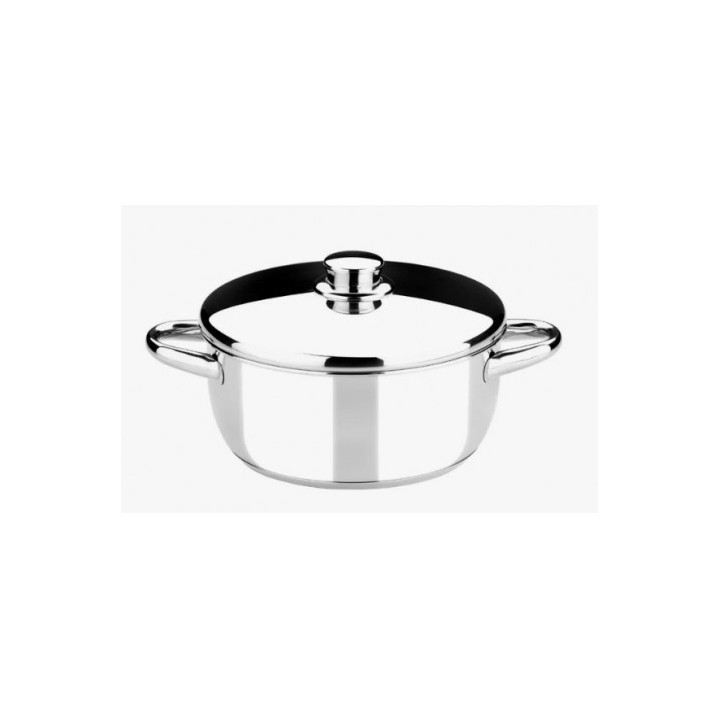 CACEROLA ACERO INOXIDABLE 24CM 4 LITROS OPTIMA CON TAPA ACERO MONIX
