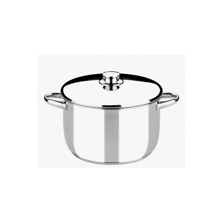 OLLA DE ACERO INOXIDABLE 30CM 12 LITROS OPTIMA CON TAPA ACERO MONIX
