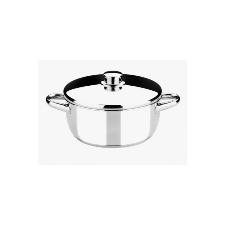 CACEROLA ACERO INOXIDABLE 22CM 3 LITROS OPTIMA CON TAPA ACERO MONIX