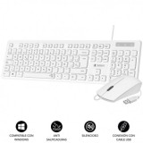 COMBO TECLADO Y RATON CON CABLE BUSINESS SLIM BLANCO SUBBLIM