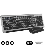 COMBO TECLADO Y RATON WIRELESS Y BLUETOOTH PRESTIGE EXTENDIDO NEGRO SUBBLIM