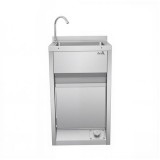 LAVAMANOS ACERO INOX INDUSTRIAL CON GRIFO DE PIE Y DISPENSADOR CHEF PRO