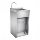 LAVAMANOS ACERO INOX INDUSTRIAL CON GRIFO DE PIE Y DISPENSADOR CHEF PRO