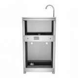 LAVAMANOS ACERO INOX INDUSTRIAL CON GRIFO DE PIE Y DISPENSADOR CHEF PRO