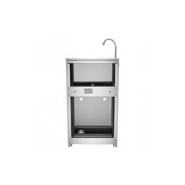 LAVAMANOS ACERO INOX INDUSTRIAL CON GRIFO DE PIE Y DISPENSADOR CHEF PRO