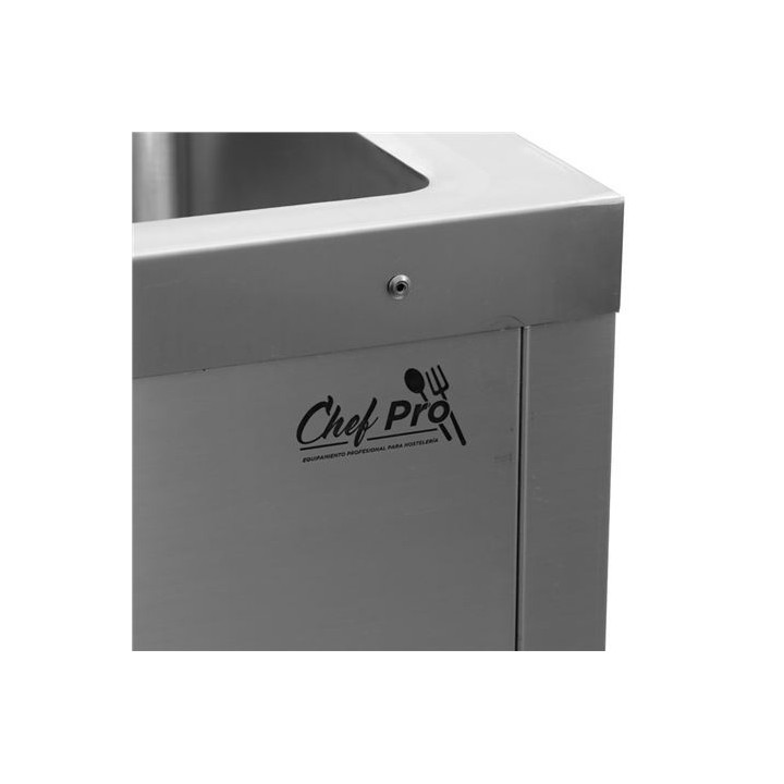LAVAMANOS ACERO INOX INDUSTRIAL CON GRIFO DE PIE Y DISPENSADOR CHEF PRO