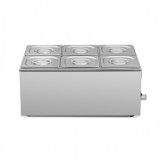 BAÑO MARIA INDUSTRIAL 6 CUBETAS 1200W CHEF PRO