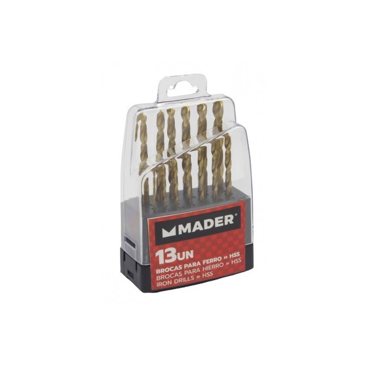 JUEGO 13 UND BROCAS TITANIO PARA METAL MADER