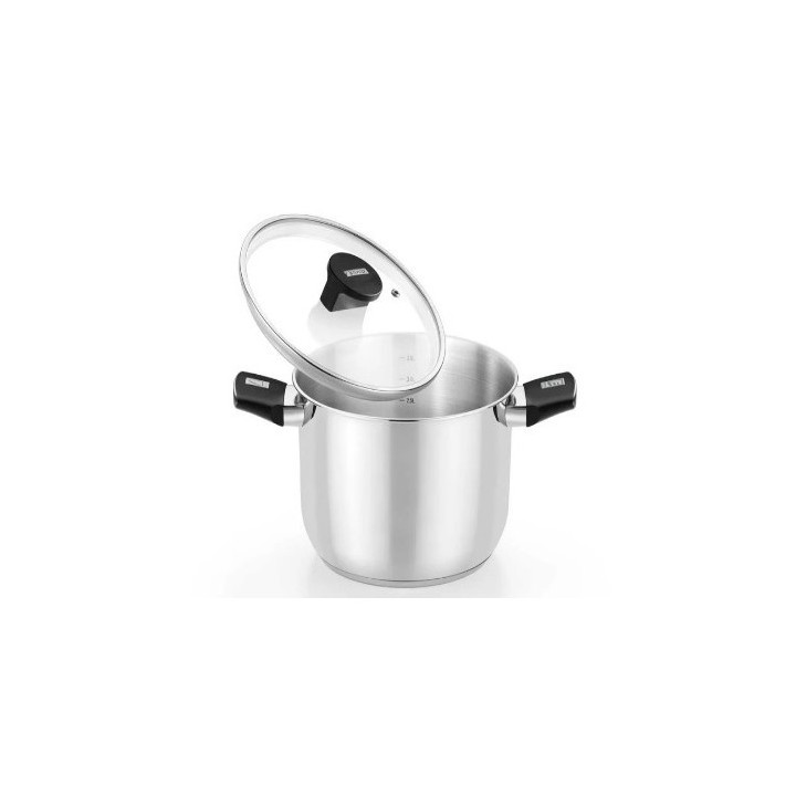OLLA DE ACERO INOX CON TAPA DE CRISTAL 24CM ELITE MONIX