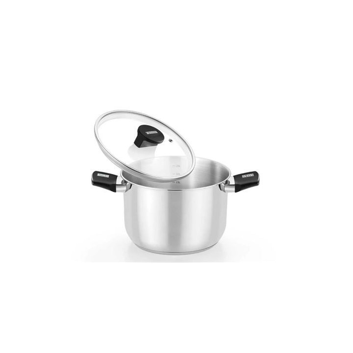 OLLA DE ACERO INOX CON TAPA DE CRISTAL 22CM ELITE MONIX