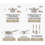 BATERIA DE COCINA 9 PIEZAS DENMARK MONIX