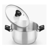 CACEROLA ACERO INOX CON TAPA VIDRIO 26CM ELITE MONIX
