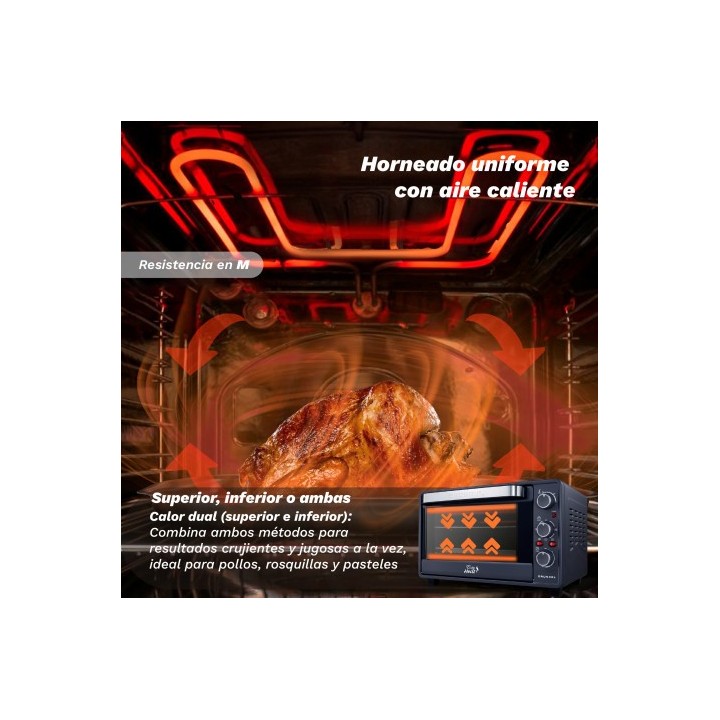 HORNO ELECTRICO CONVECCION 38 LITROS 2000W HR-38PRO GRUNKEL