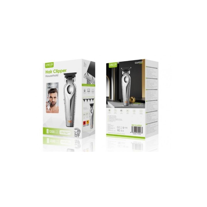CORTAPELO METAL RECARGABLE CON DISPLAY GL69927 GREEN