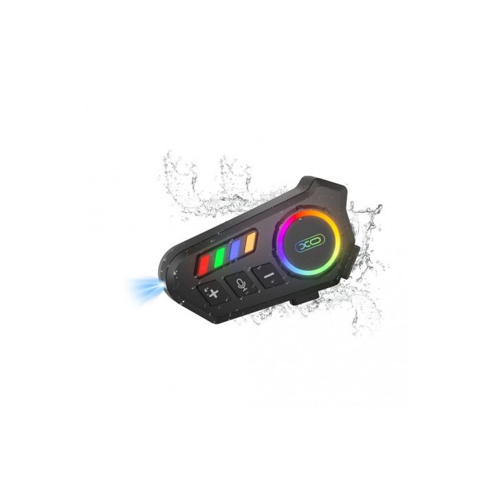 AURICULAR MANOS LIBRES BLUETOOTH PARA CASCO CON RGB BE56 XO