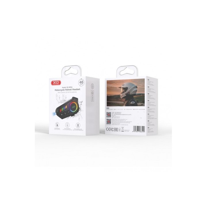 AURICULAR MANOS LIBRES BLUETOOTH PARA CASCO CON RGB BE56 XO