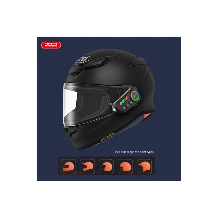 AURICULAR MANOS LIBRES BLUETOOTH PARA CASCO CON RGB BE56 XO