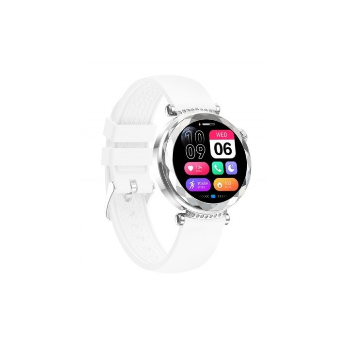 SMARTWATCH J13 1.19" AMOLED | IP68 | DEPORTES | PLATA/BLANCO XO