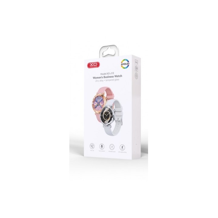 SMARTWATCH J13 1.19" AMOLED | IP68 | DEPORTES | PLATA/BLANCO XO