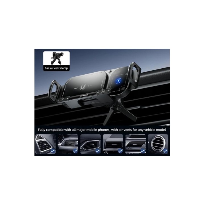 SOPORTE DE COCHE CONTROL TACTIL CON CARGA INALAMBRICA 15W WX042 XO