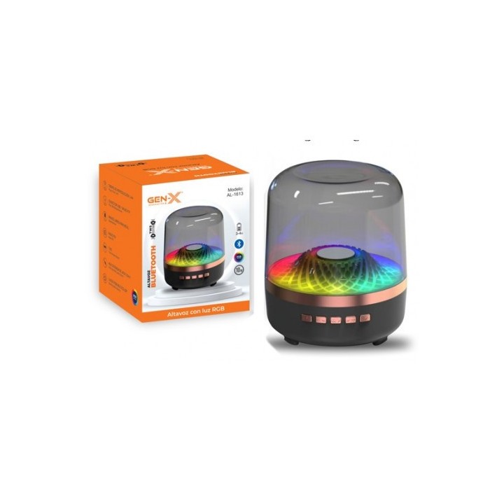 ALTAVOZ BLUETOOTH TWS 10W CON LED RGB AL-1613 GEN-X