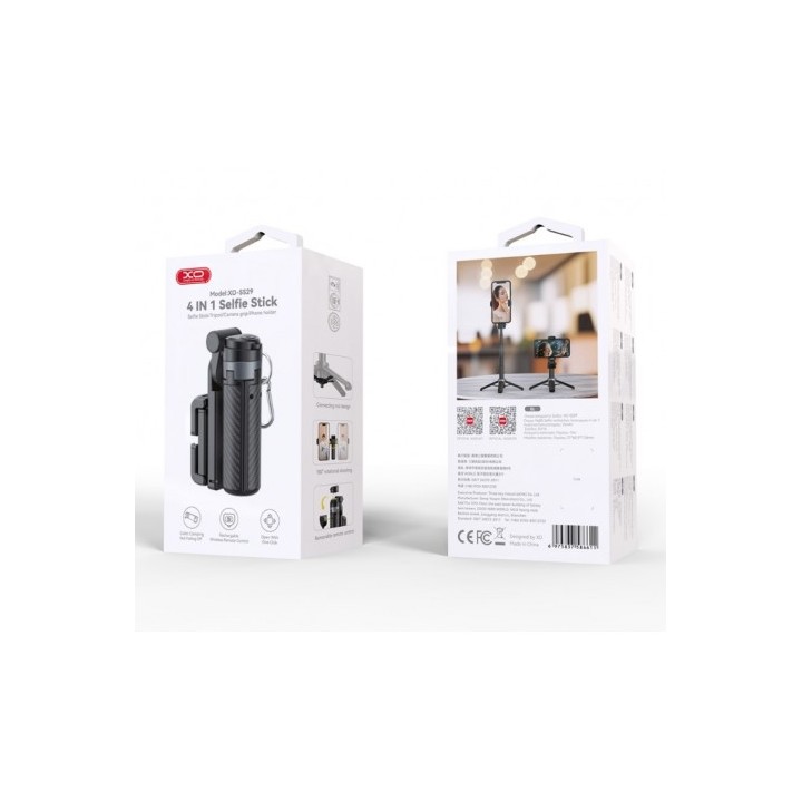 SOPORTE TRIPODE Y STICK SELFIE BLUETOOTH SS29 NEGRO XO