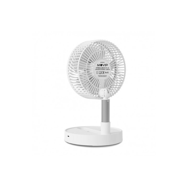 VENTILADOR PORTATIL EXTENSIBLE Y PLEGABLE 8" BATERÍA MUVIP