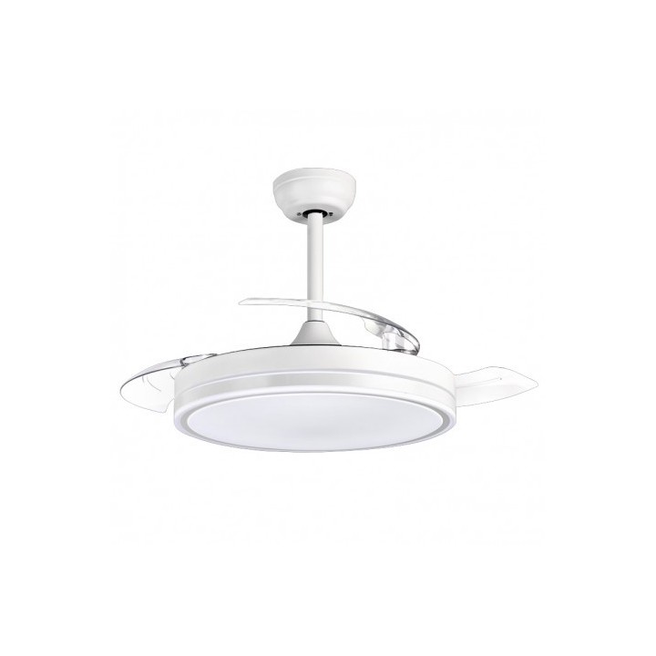 VENTILADOR DE TECHO RETRÁCTIL 30W CON LED Y 6 VELOCIDADES BLANCO MUVIP
