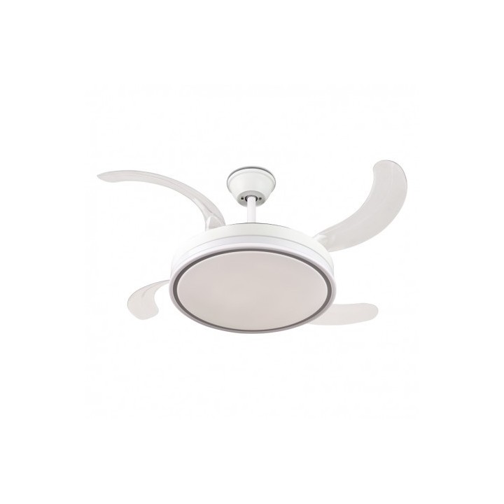 VENTILADOR DE TECHO RETRÁCTIL 30W CON LED Y 6 VELOCIDADES BLANCO MUVIP