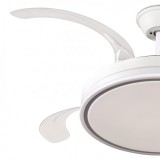 VENTILADOR DE TECHO RETRÁCTIL 30W CON LED Y 6 VELOCIDADES BLANCO MUVIP